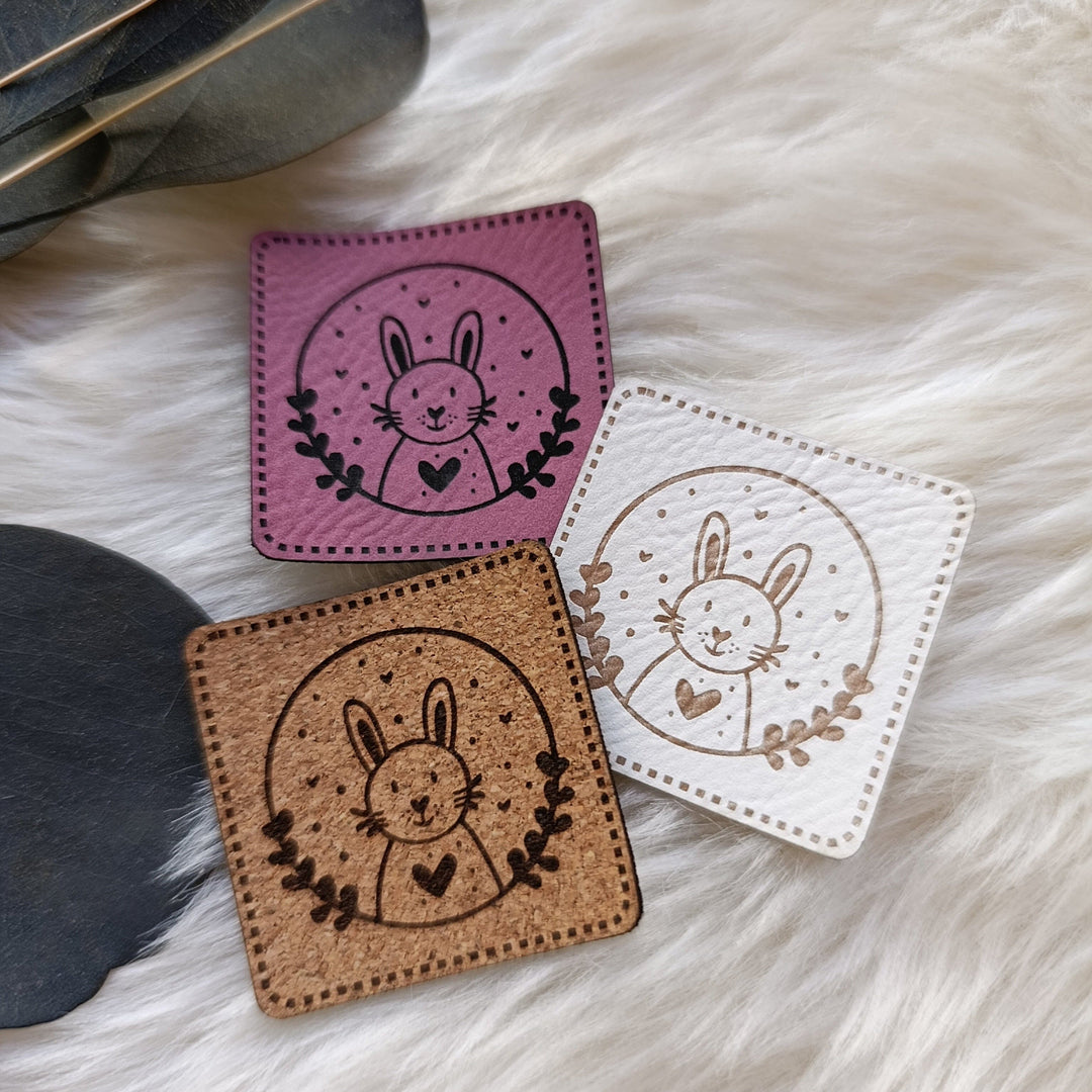 Lederlabel „Hasenliebe“ Fadenwunsch 