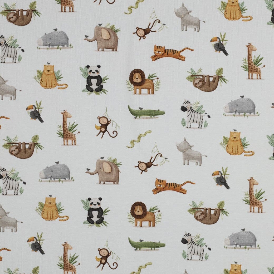 Bio Jersey Little Safari – Weiß Fadenwunsch 