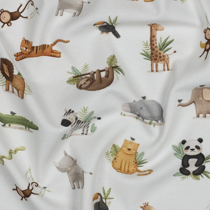 Bio Jersey Little Safari – Weiß Fadenwunsch 