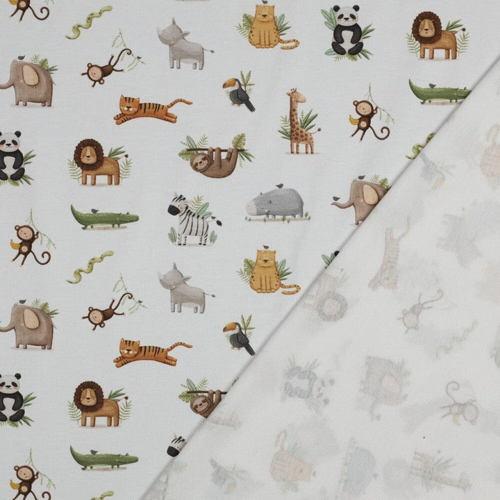 Bio Jersey Little Safari – Weiß Fadenwunsch 
