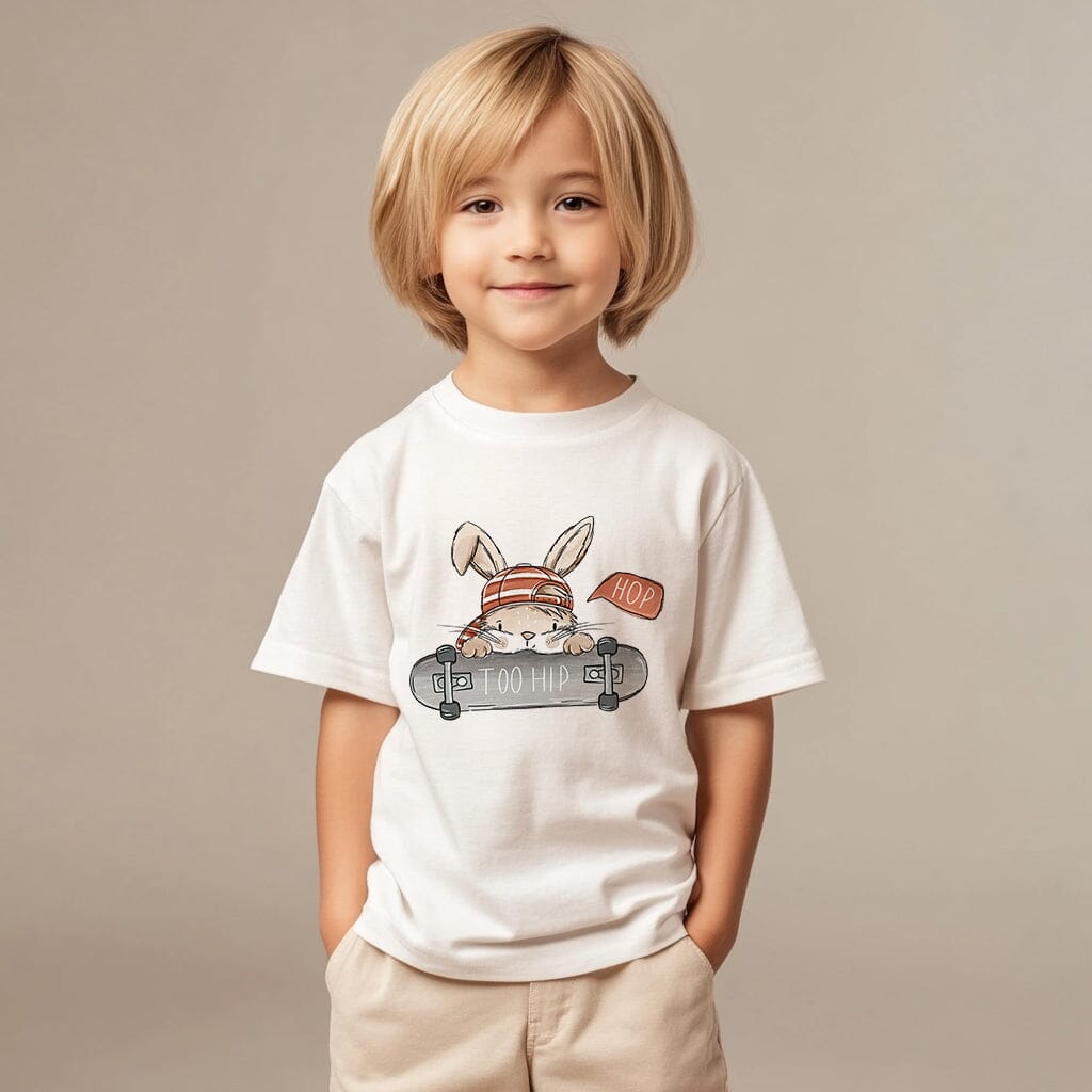 Vorbestellung | Bügelbild "Hasen Scratch Boy 2" fadenwunsch 