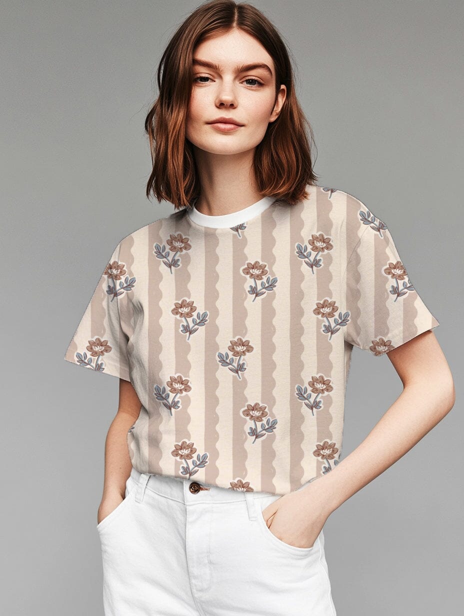 Vorbestellung | "Flower Wave Stripes Beige" fadenwunsch 