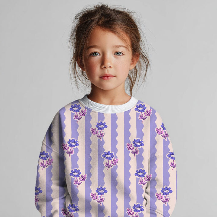 Vorbestellung | "Flower Wave Stripes Lila" fadenwunsch 