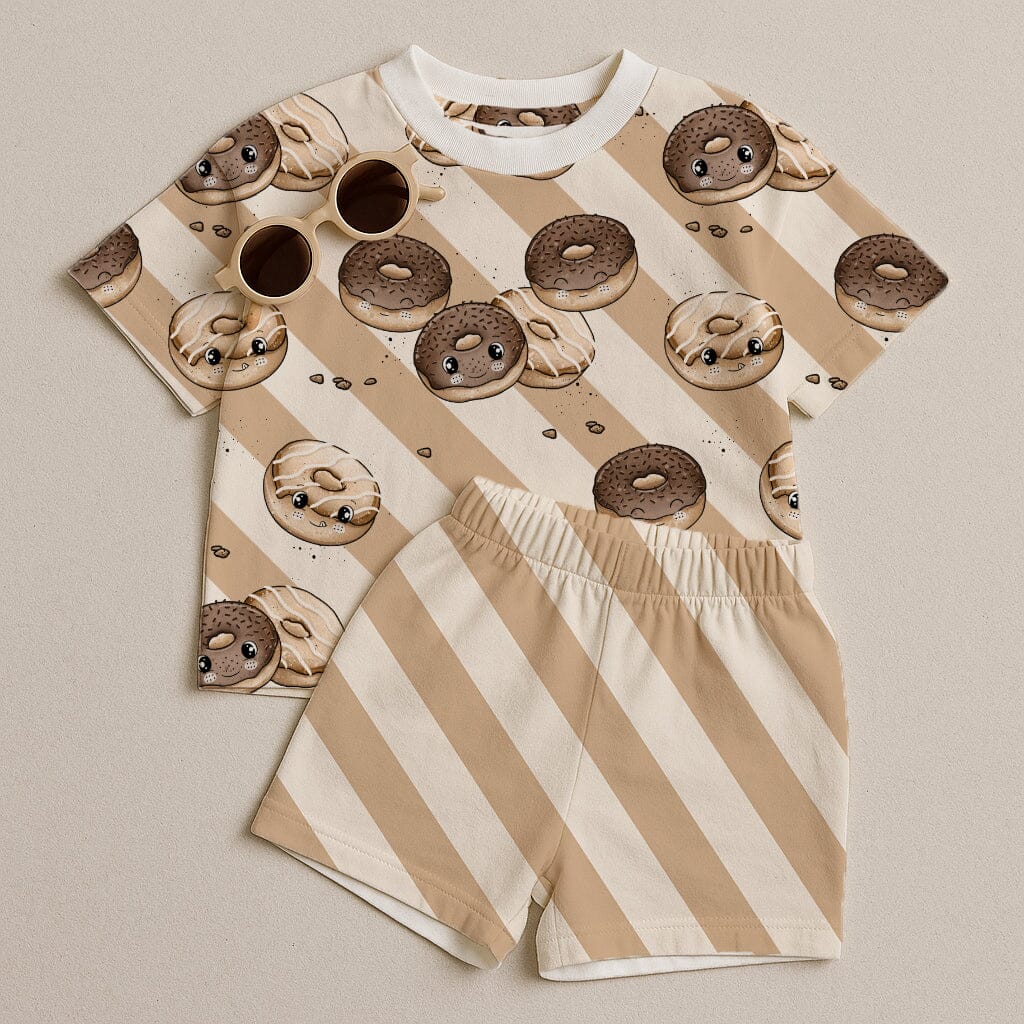 Vorbestellung | "Donut Love Kombi Streifen Beige Dunkelbeige" fadenwunsch 