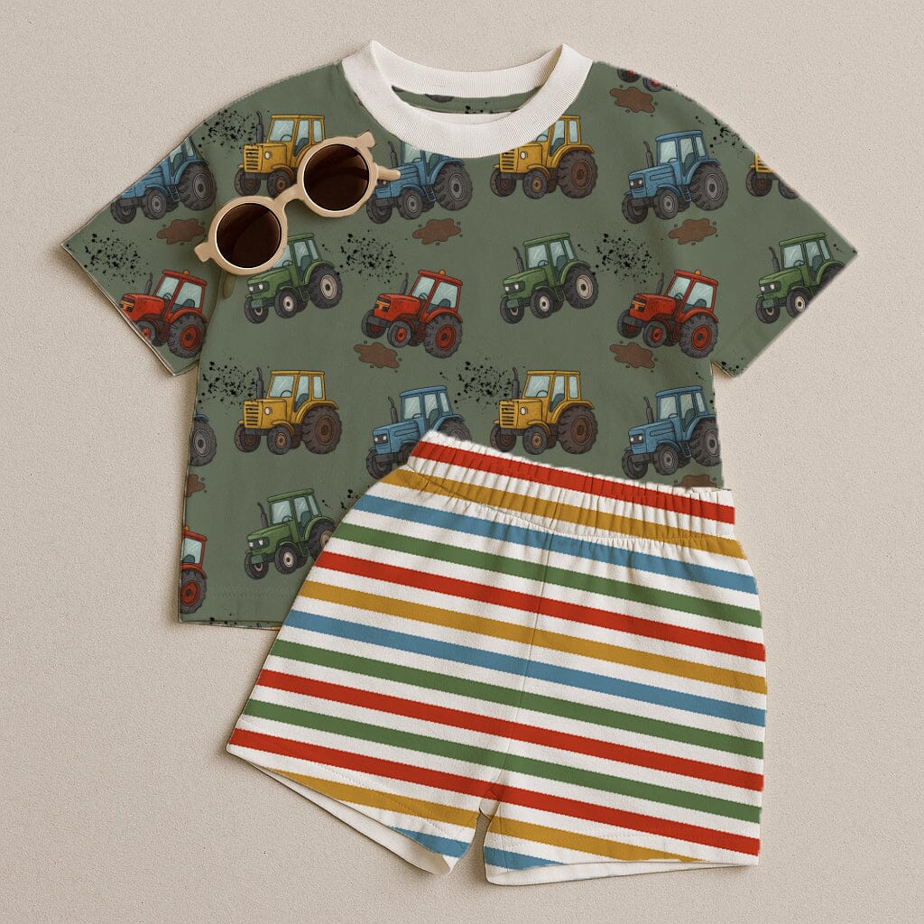 Vorbestellung | "Treckerparade Kombi Streifen" fadenwunsch 