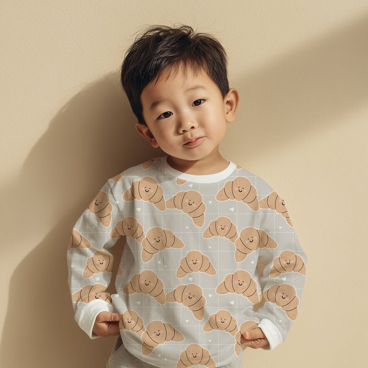 Vorbestellung | "Smiley Croissant Hellgrau" fadenwunsch 