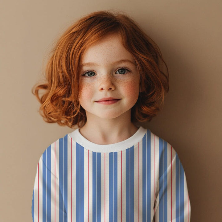 Vorbestellung | "Stripes Blue Red Ivory" fadenwunsch 