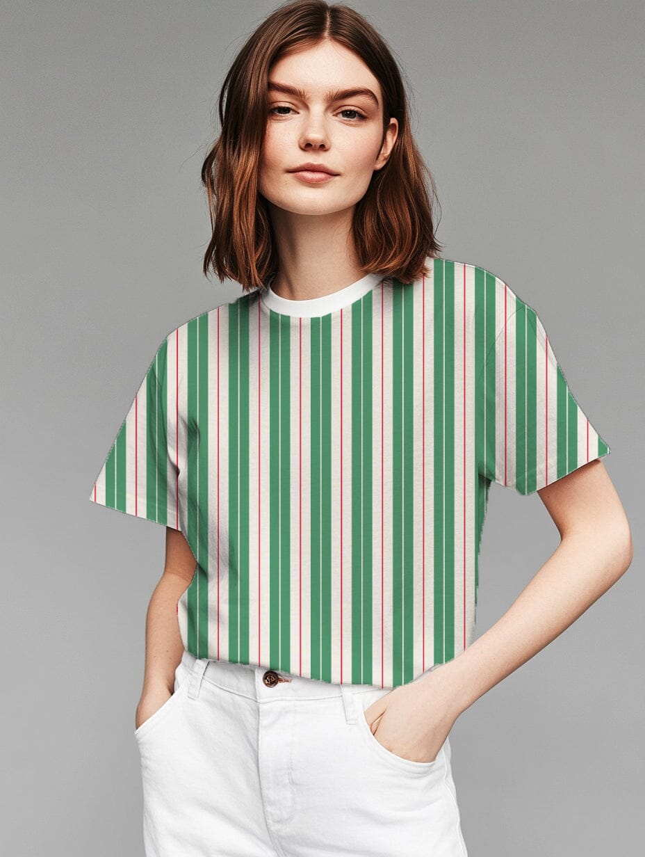 Vorbestellung | "Stripes Green Red Ivory" fadenwunsch 