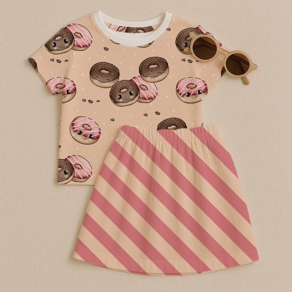 Vorbestellung | "Donut Love Kombi Streifen Rosa Apricot" fadenwunsch 