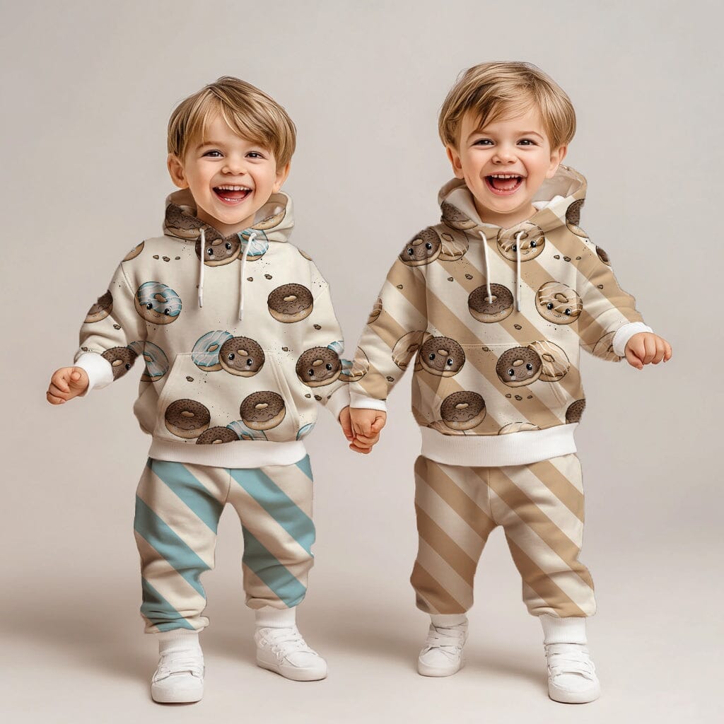 Vorbestellung | "Donut Love Kombi Streifen Beige Dunkelbeige" fadenwunsch 