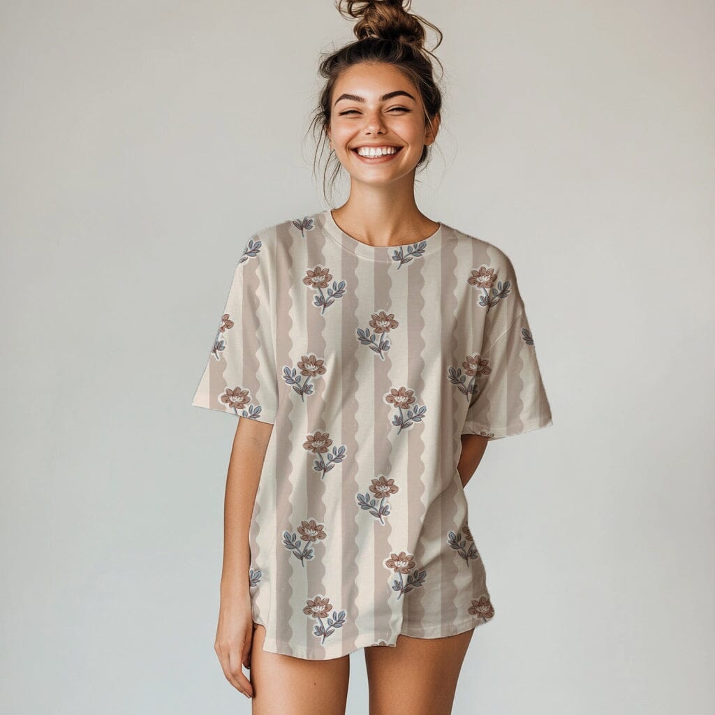 Vorbestellung | "Flower Wave Stripes Beige" fadenwunsch 
