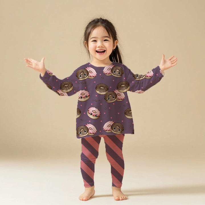 Vorbestellung | "Donut Love Kombi Streifen Lila Dusty Rose" fadenwunsch 