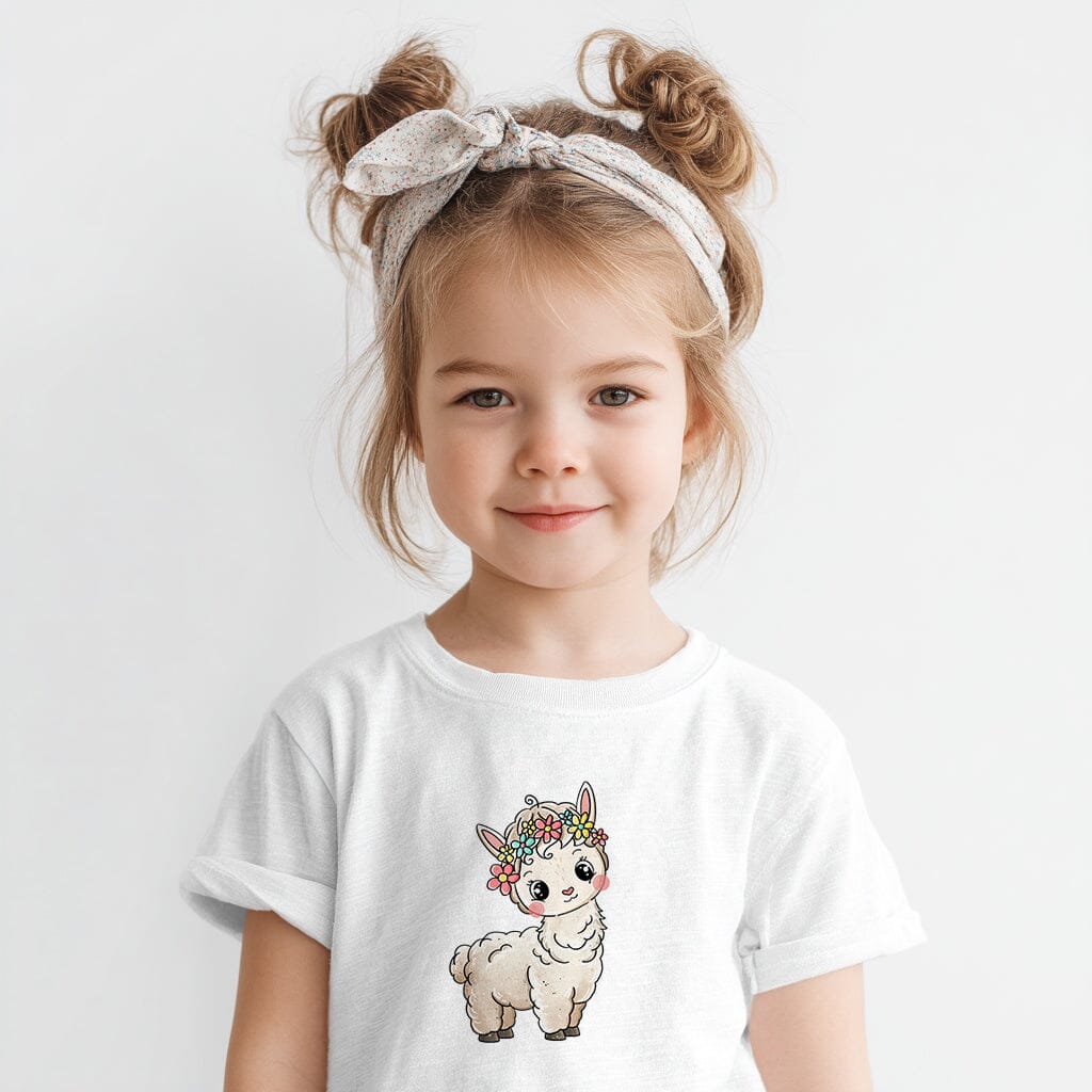 Vorbestellung | Bügelbild "Bloomy Alpaka Beige Flower" fadenwunsch 