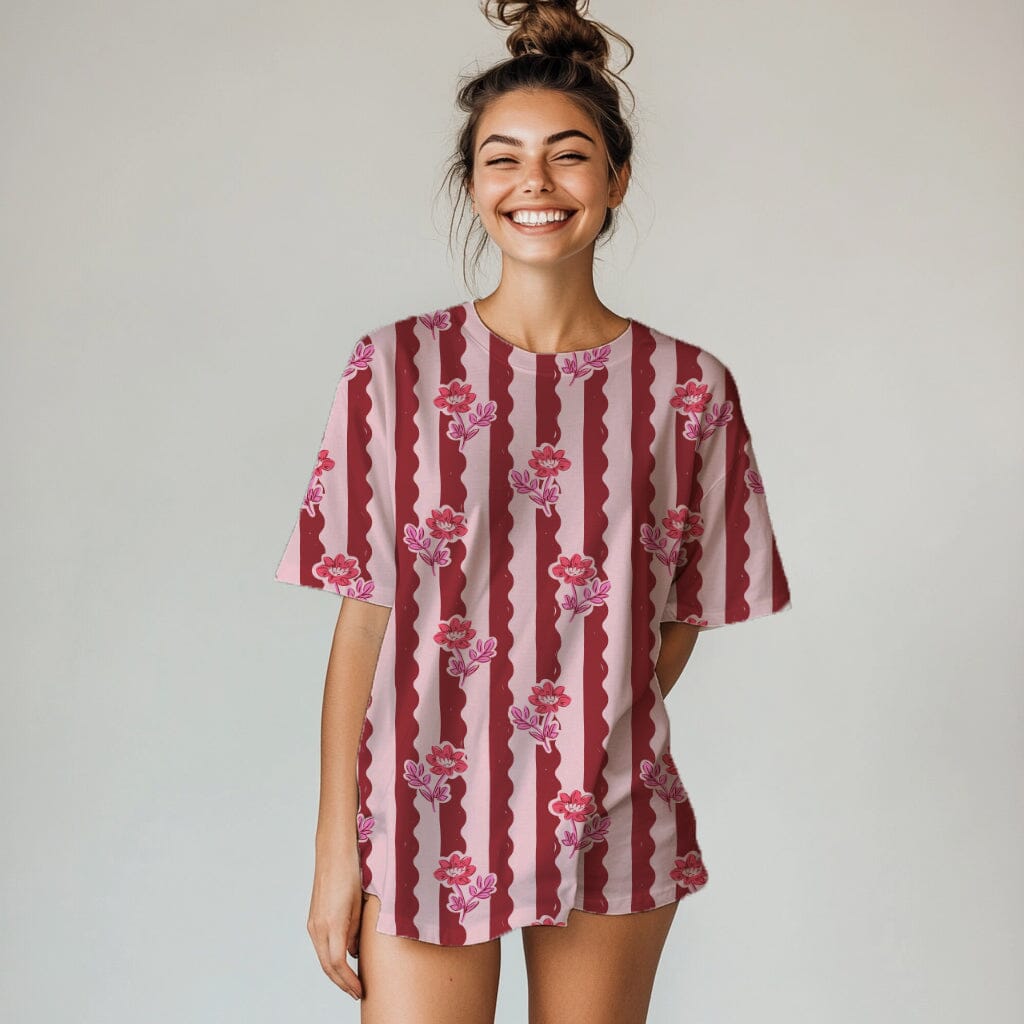 Vorbestellung | "Flower Wave Stripes Rot" fadenwunsch 