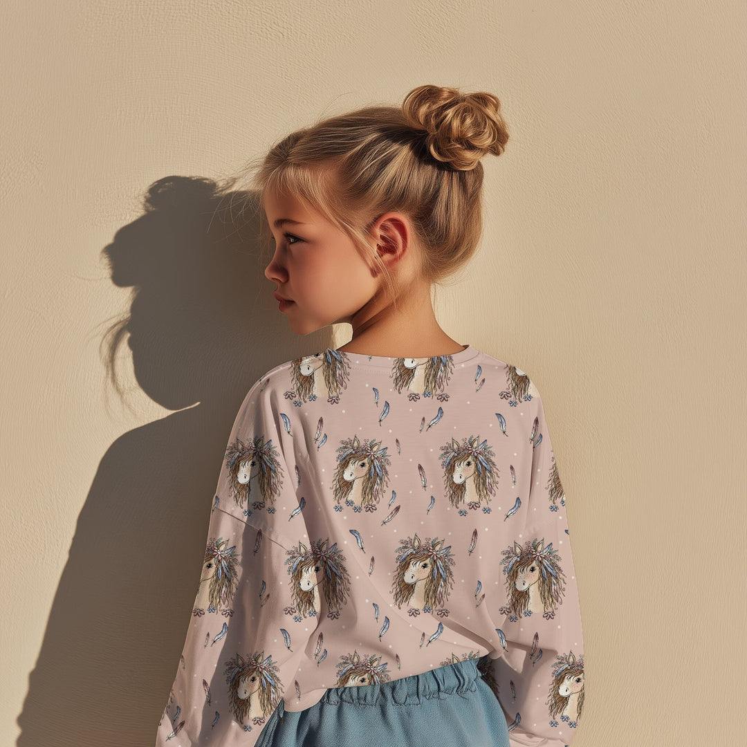 Vorbestellung | "Pferde Lady mit Federn" fadenwunsch 