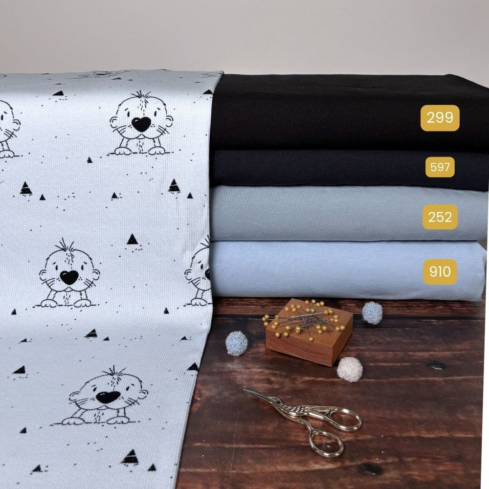 Rib Jersey "Otter Herznase - Allover" fadenwunsch 