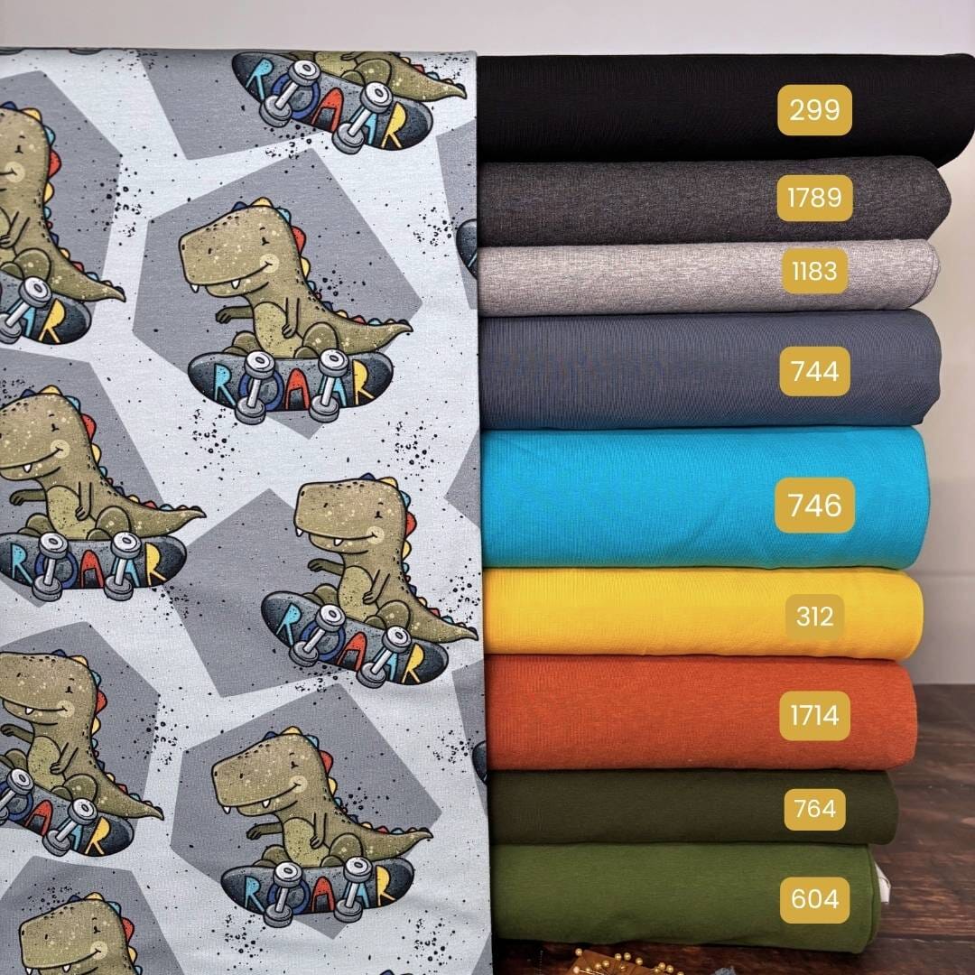 French Terry "Rex der Dino-Skater" fadenwunsch 