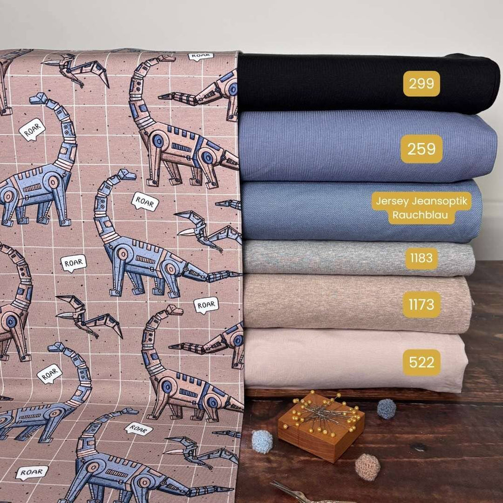 Jersey "Robo Dino Dunkelbeige" fadenwunsch 