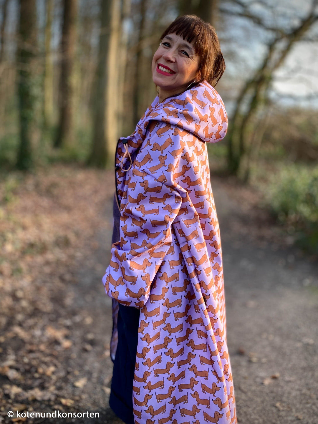 Oxfordgewebe wasserabweisend - Dackel Flieder | Cherry Picking Fadenwunsch 