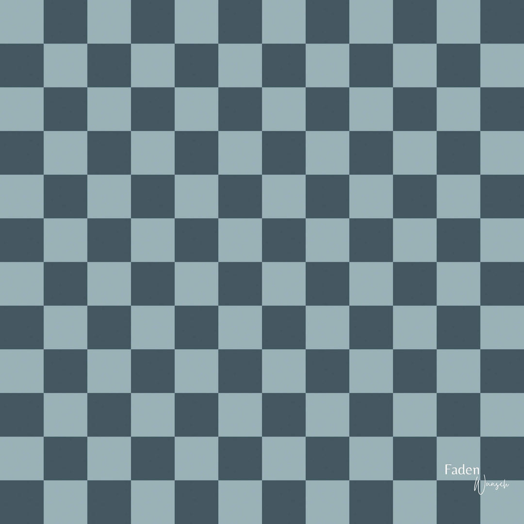 Lycra Checkerboard Blau fadenwunsch 