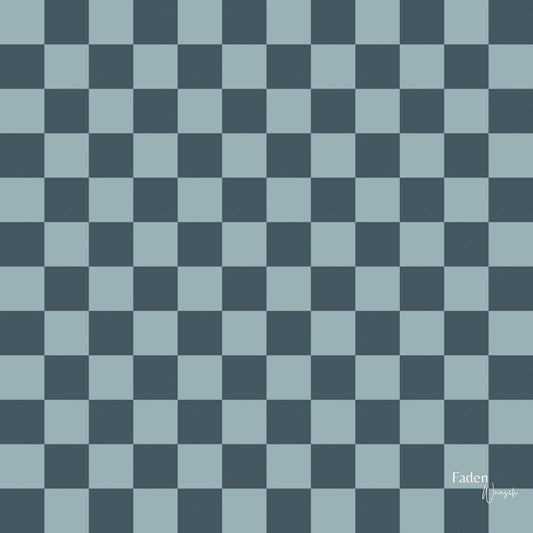 Lycra Checkerboard Blau fadenwunsch 