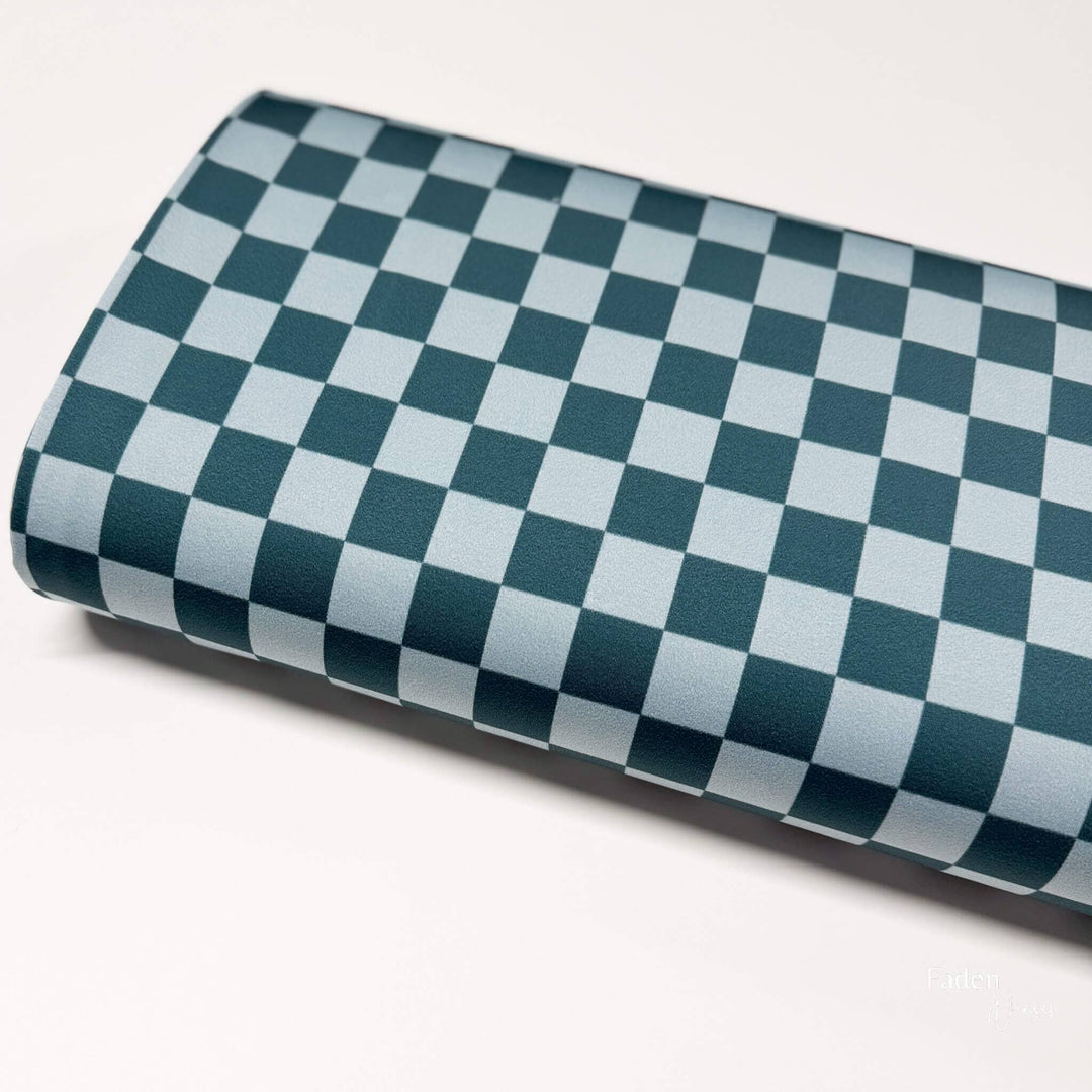 Lycra Checkerboard Blau fadenwunsch 