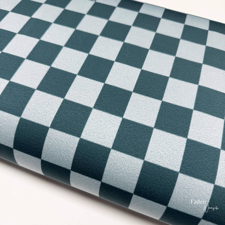 Lycra Checkerboard Blau fadenwunsch 