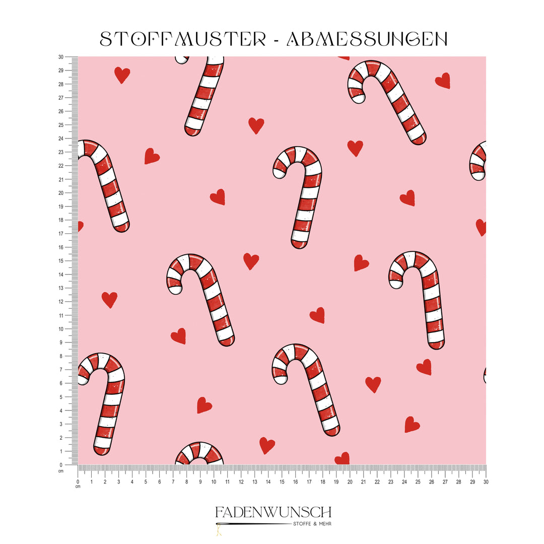 Vorbestellung | "Xmas Parts Zuckerstange Rosa" fadenwunsch 