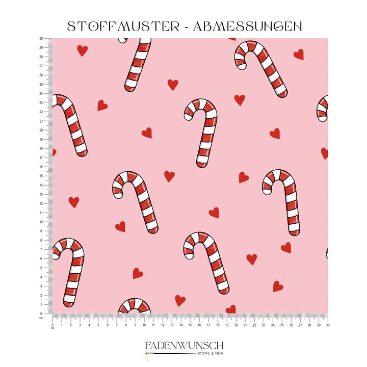 Vorbestellung | "Xmas Parts Zuckerstange Rosa" fadenwunsch 