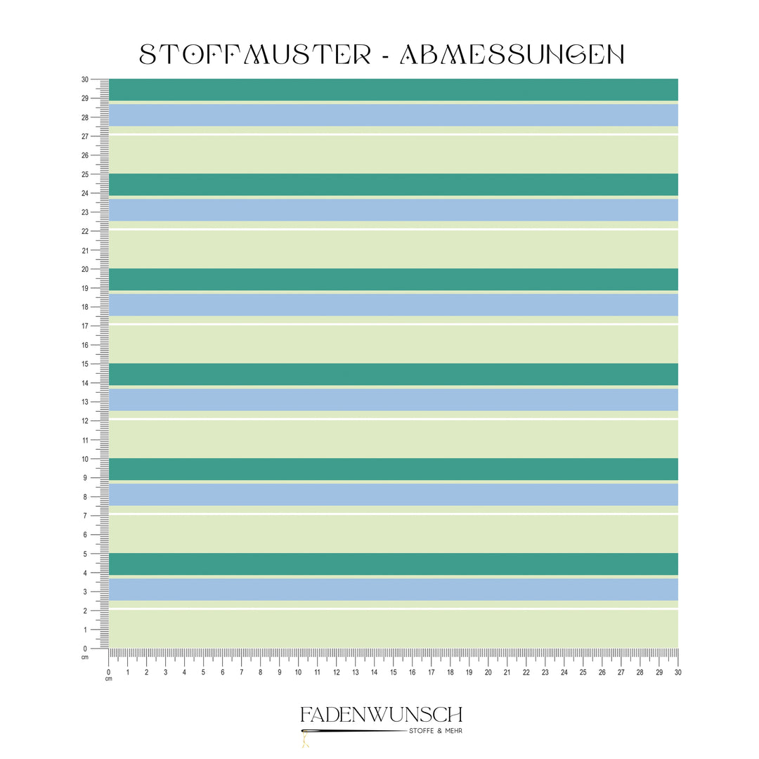 Vorbestellung | "Stripes Jade Blue Lime" fadenwunsch 