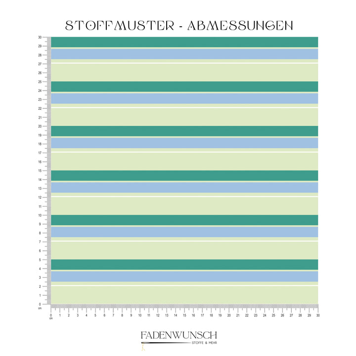 Vorbestellung | "Stripes Jade Blue Lime" fadenwunsch 
