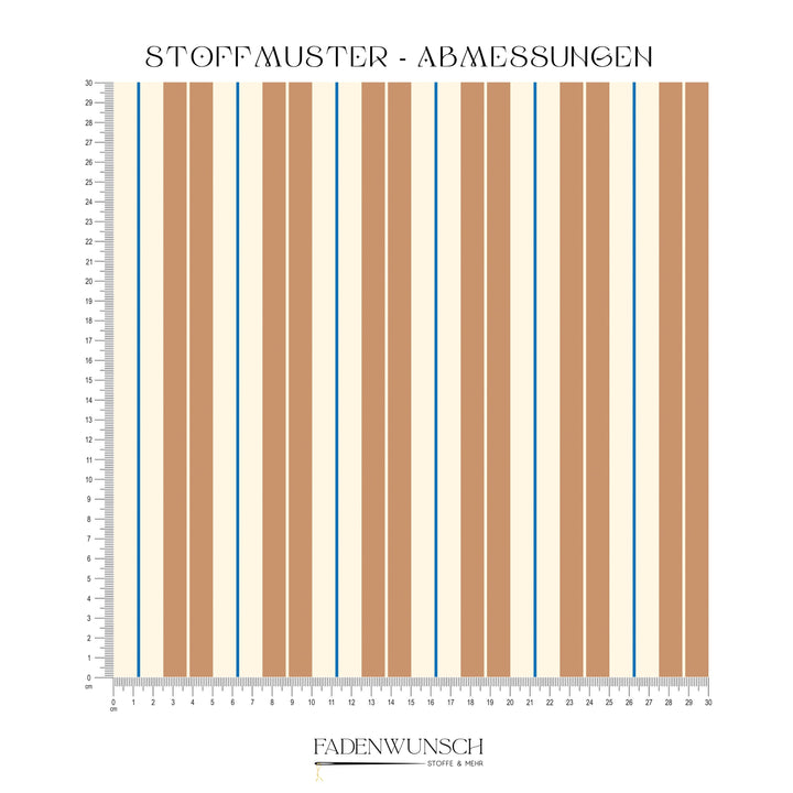 Vorbestellung | "Stripes Caramel Blue Cream" fadenwunsch 