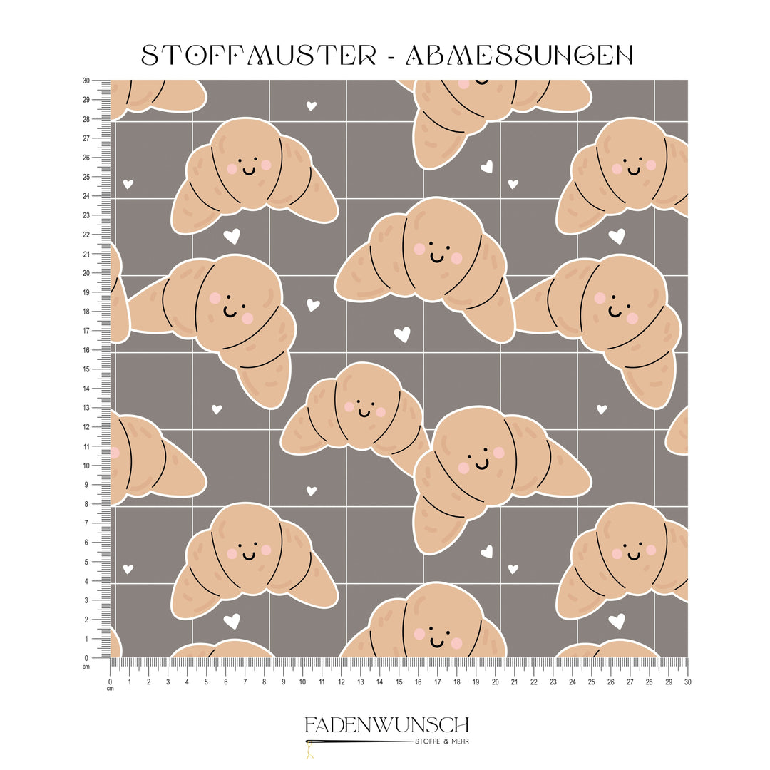 Vorbestellung | "Smiley Croissant Dunkelgrau" fadenwunsch 