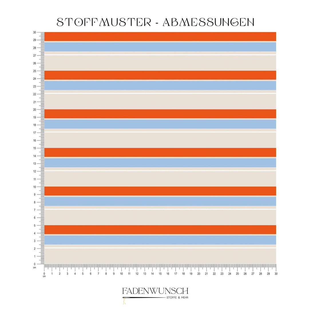 Vorbestellung | "Stripes Orange Blue Sand" fadenwunsch 