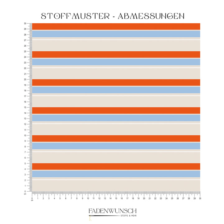 Vorbestellung | "Stripes Orange Blue Sand" fadenwunsch 