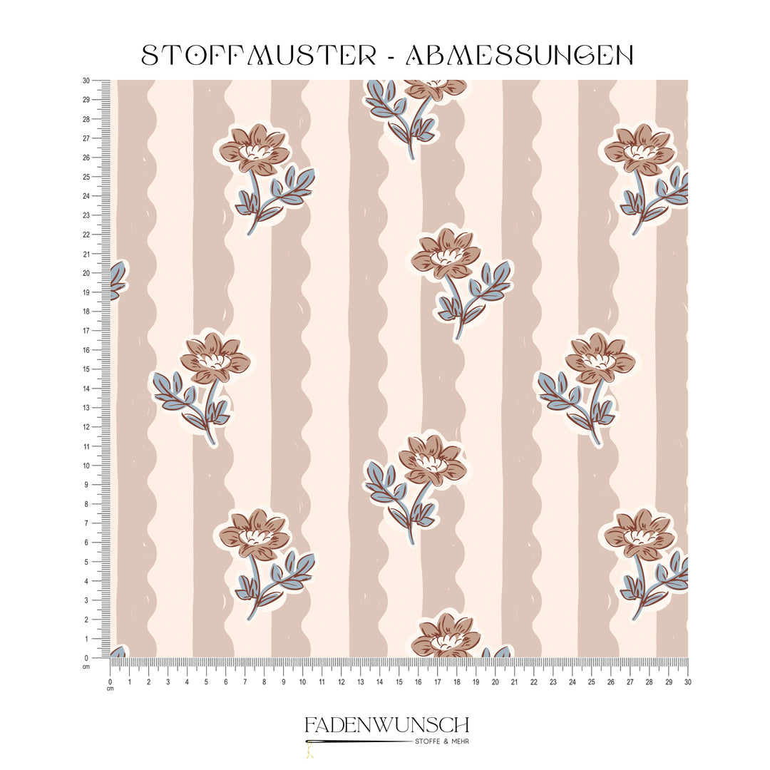 Vorbestellung | "Flower Wave Stripes Beige" fadenwunsch 