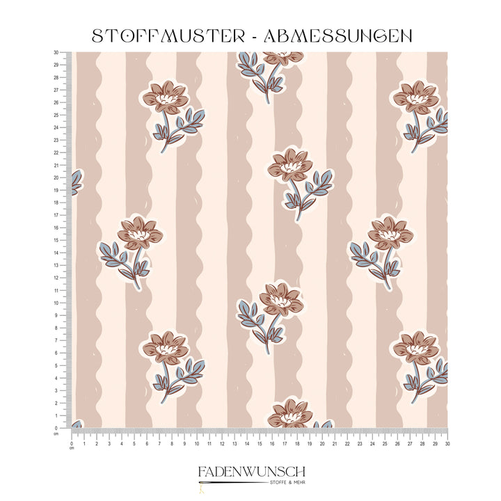 Vorbestellung | "Flower Wave Stripes Beige" fadenwunsch 