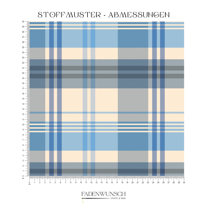 Vorbestellung | "Modern Tartan Blau" fadenwunsch 