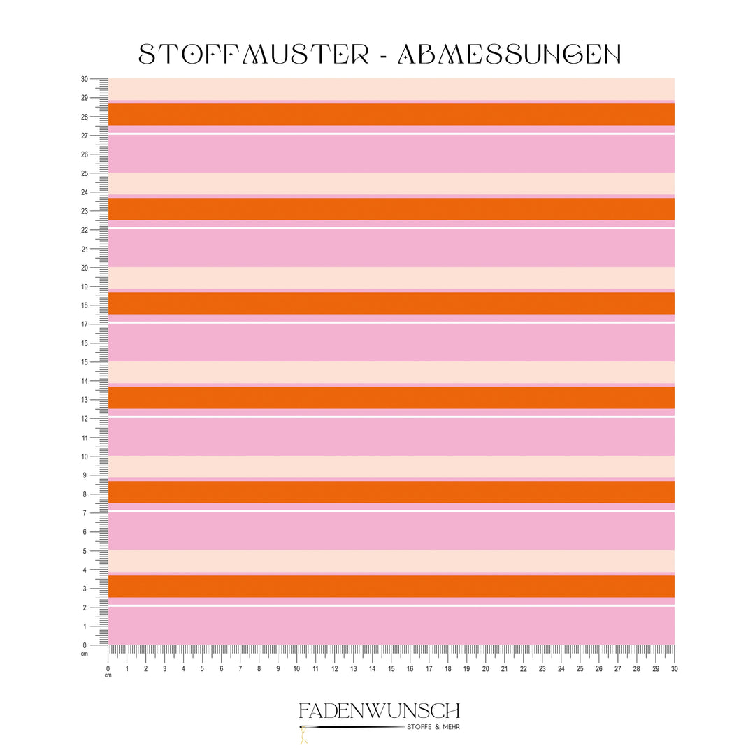 Vorbestellung | "Stripes Blush Orange Pink" fadenwunsch 