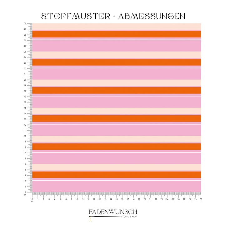 Vorbestellung | "Stripes Blush Orange Pink" fadenwunsch 