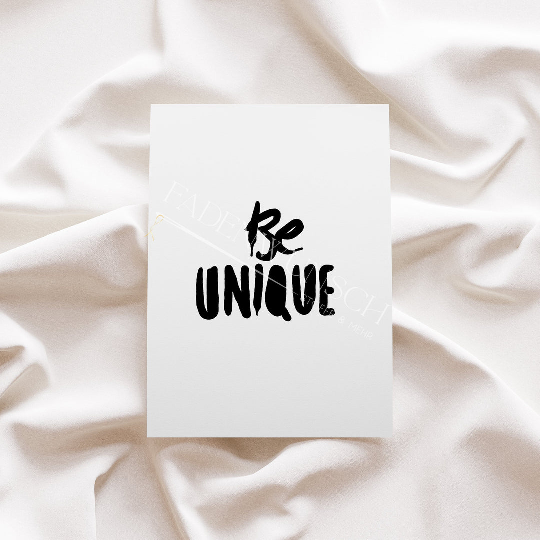 Vorbestellung | Bügelbild "Be Unique" fadenwunsch 