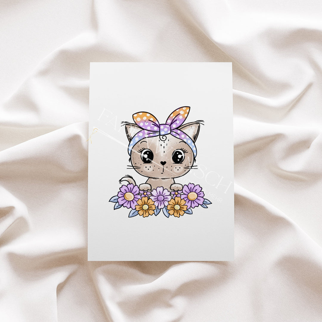 Vorbestellung | Bügelbild "Kitty Flower" fadenwunsch 