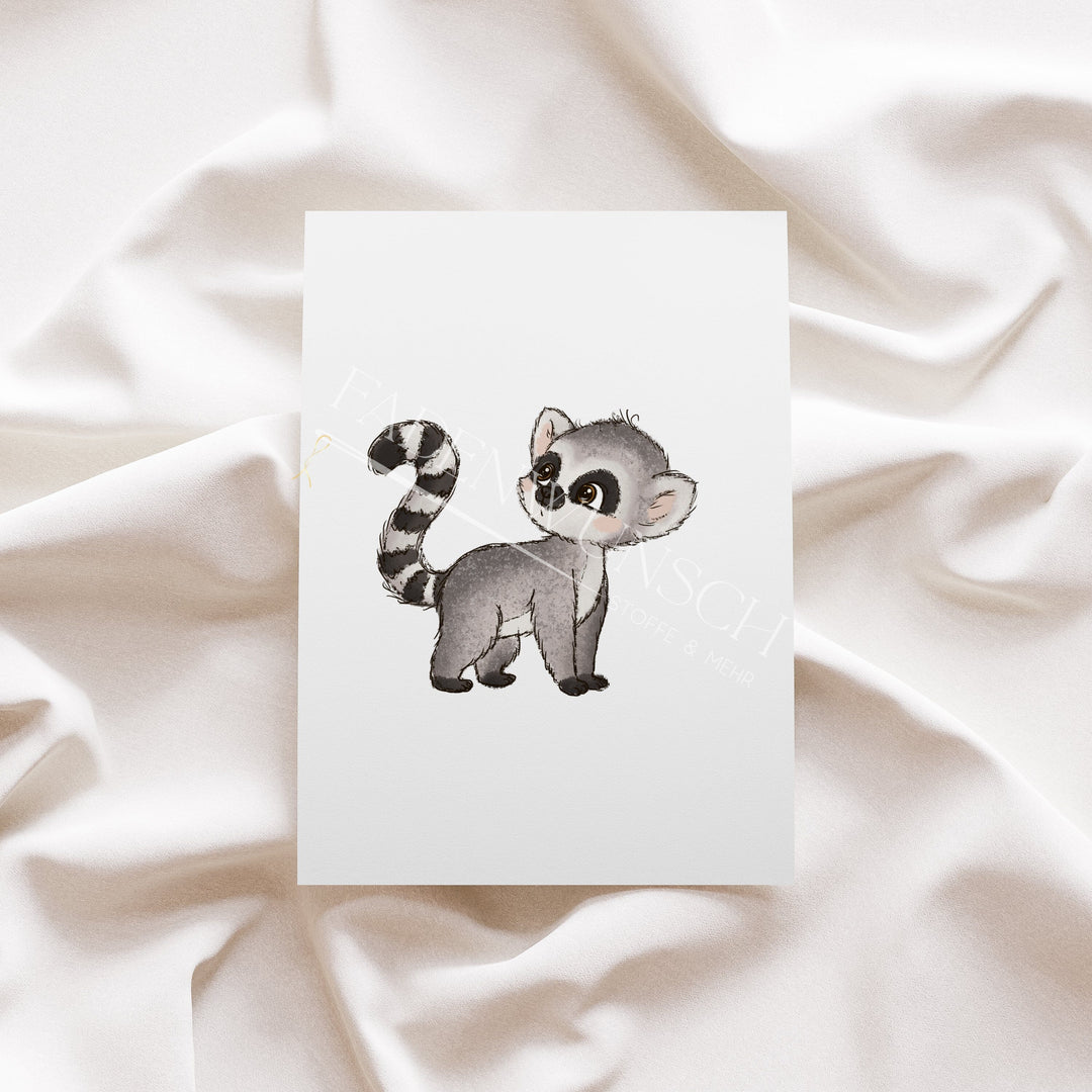 Vorbestellung | Bügelbild "Kleiner Lemur 2" fadenwunsch 
