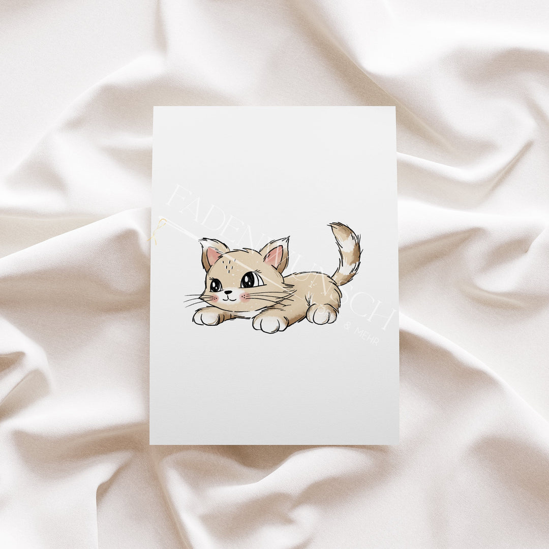 Vorbestellung | Bügelbild "Kittyday Mint 2" fadenwunsch 