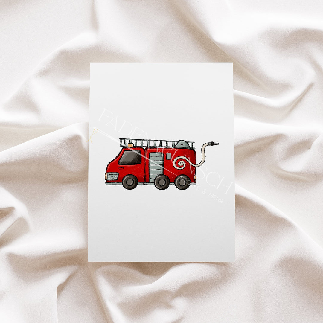 Vorbestellung | Bügelbild "Fire Trucks 1" fadenwunsch 