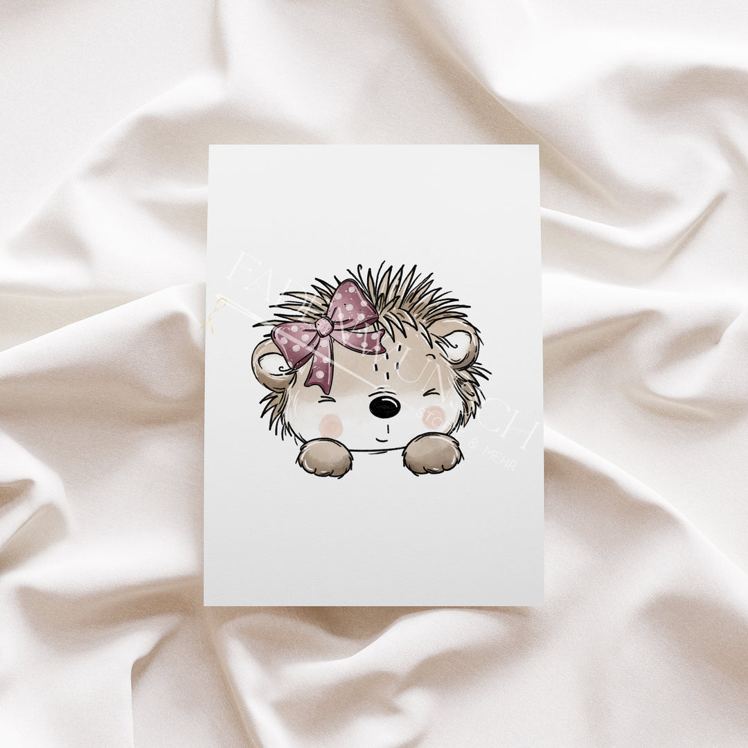 Vorbestellung | Bügelbild "Kleiner Herbstigel Lila 2" fadenwunsch 