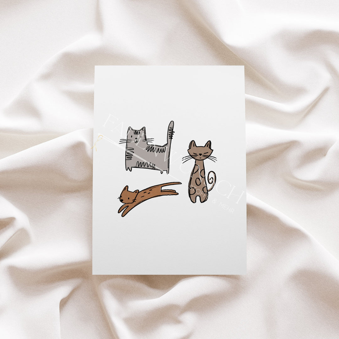 Vorbestellung | Bügelbild "Cat Scratch Braun" fadenwunsch 