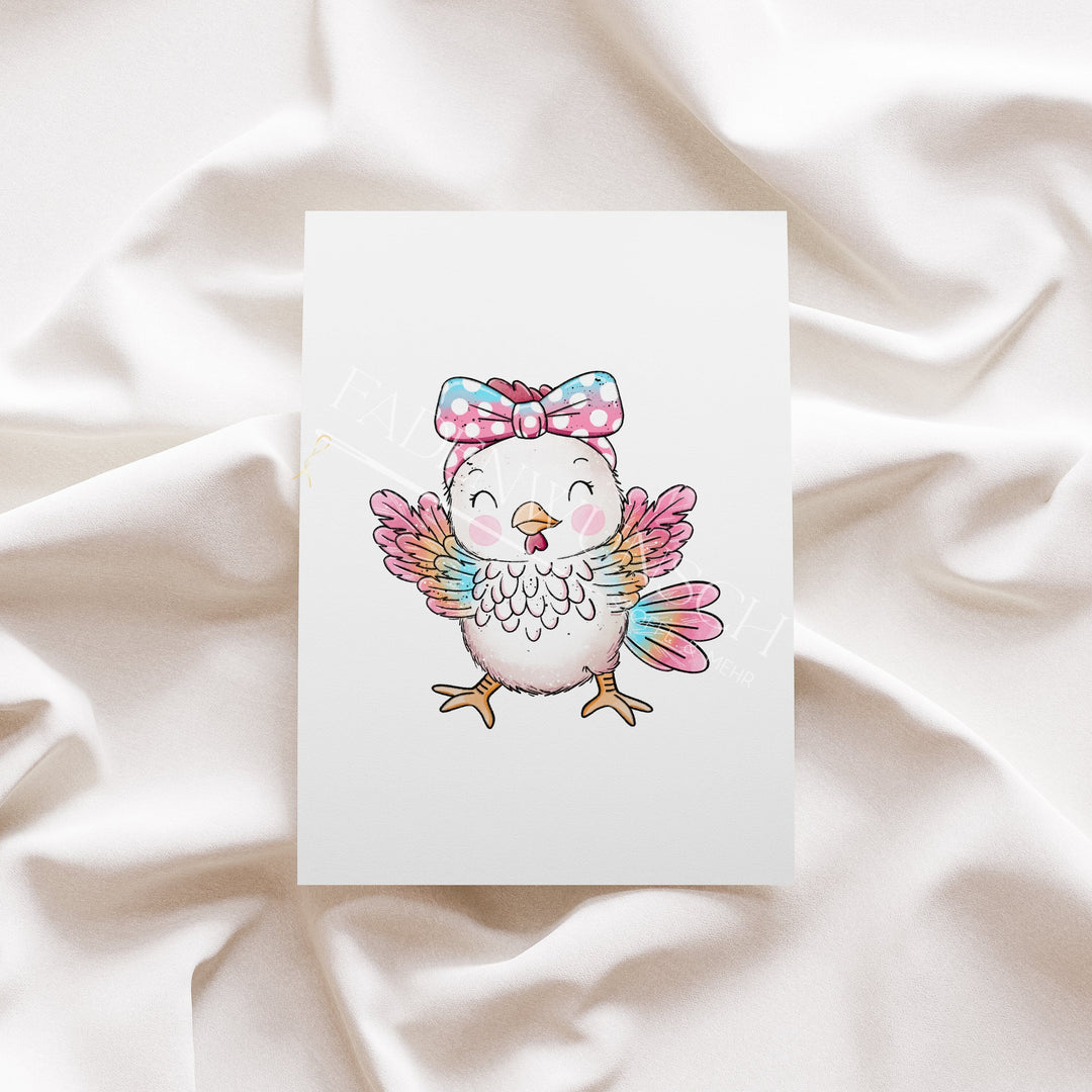 Vorbestellung | Bügelbild "Chicken Girl" fadenwunsch 