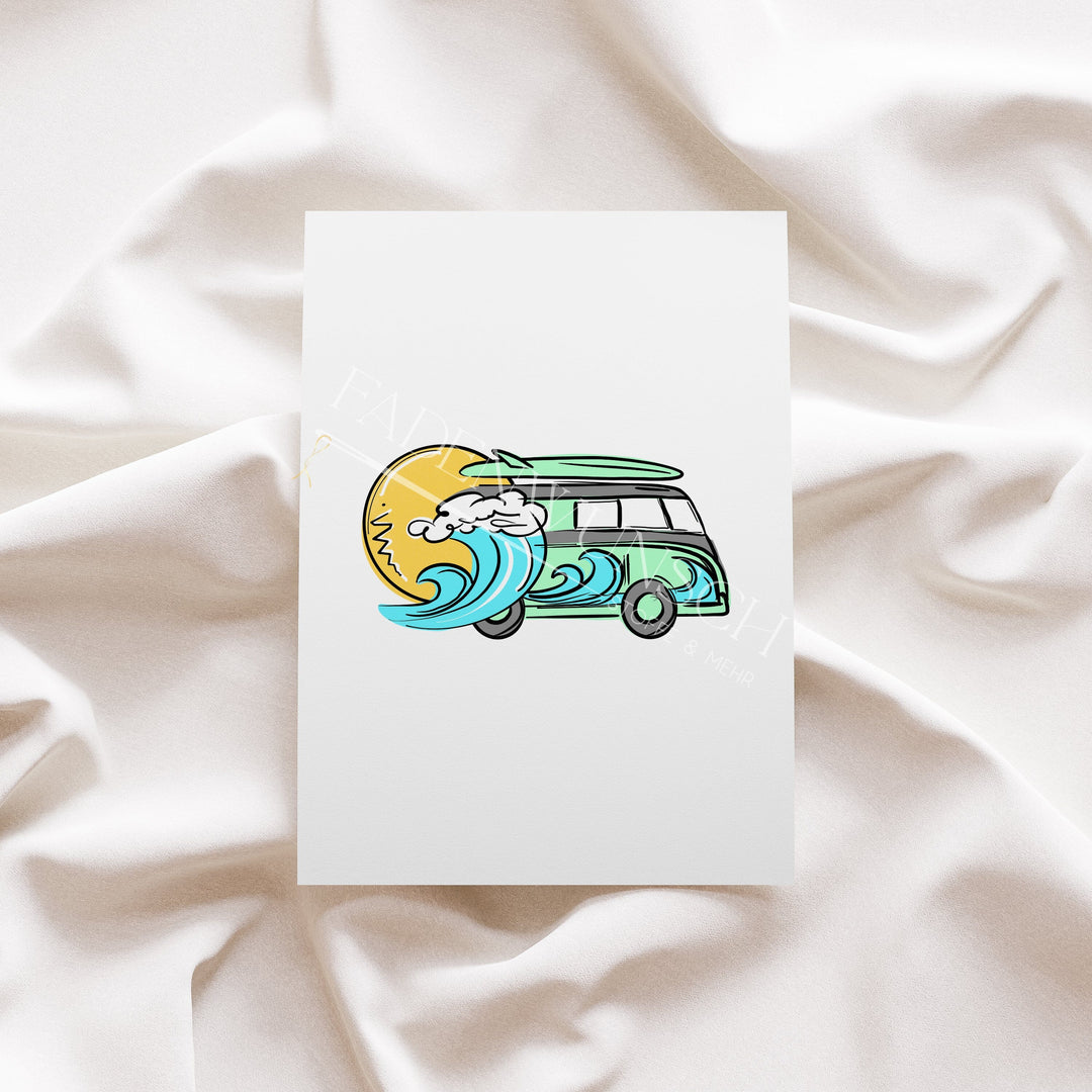 Vorbestellung | Bügelbild "Surfparts Petrol 1" fadenwunsch 