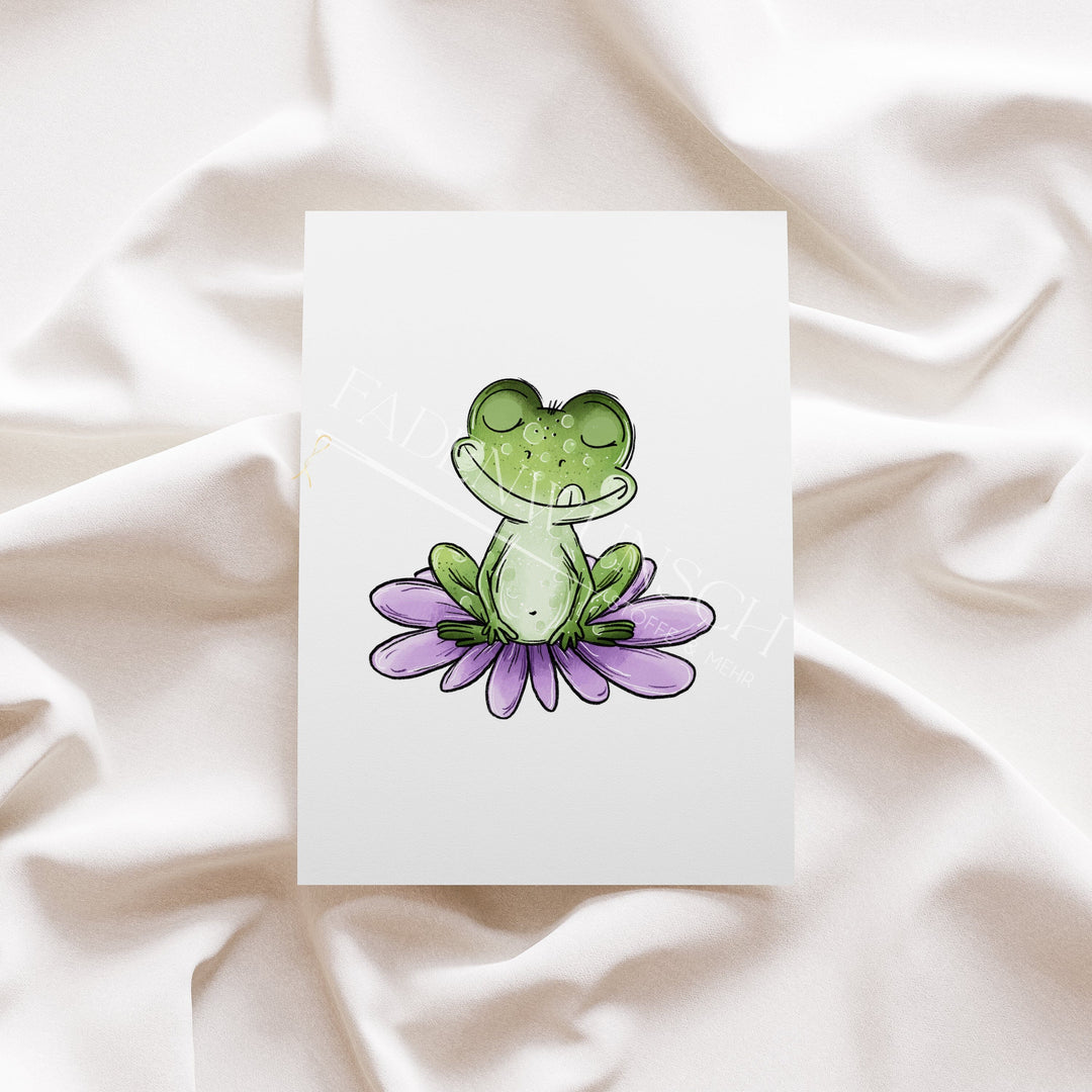 Vorbestellung | Bügelbild "Froschtag Lila 2" fadenwunsch 